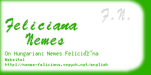 feliciana nemes business card